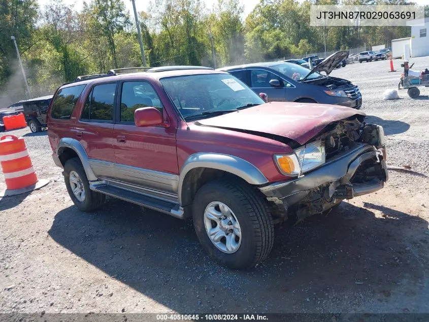 2002 Toyota 4Runner Limited VIN: JT3HN87R029063691 Lot: 40510645