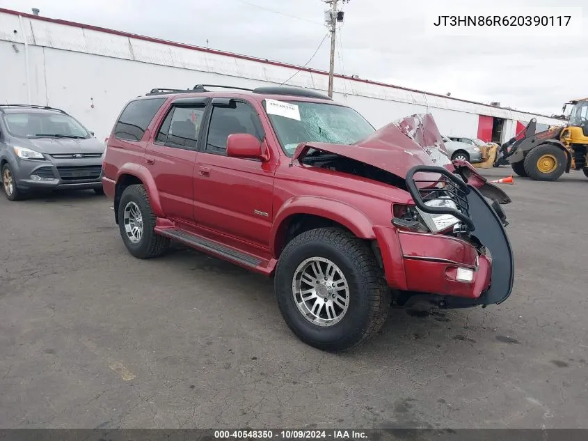 2002 Toyota 4Runner Sr5 VIN: JT3HN86R620390117 Lot: 40548350