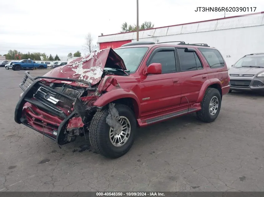 2002 Toyota 4Runner Sr5 VIN: JT3HN86R620390117 Lot: 40548350