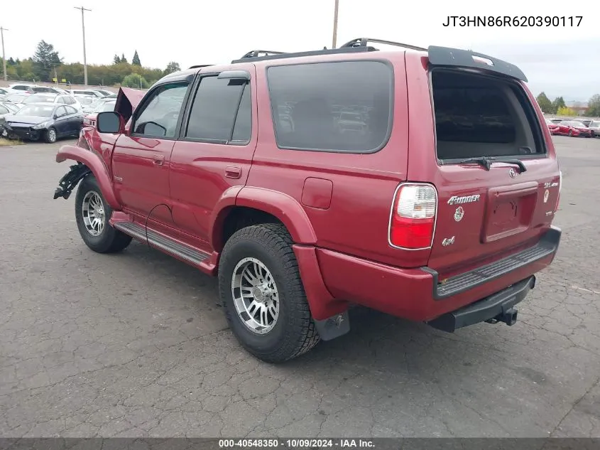 2002 Toyota 4Runner Sr5 VIN: JT3HN86R620390117 Lot: 40548350