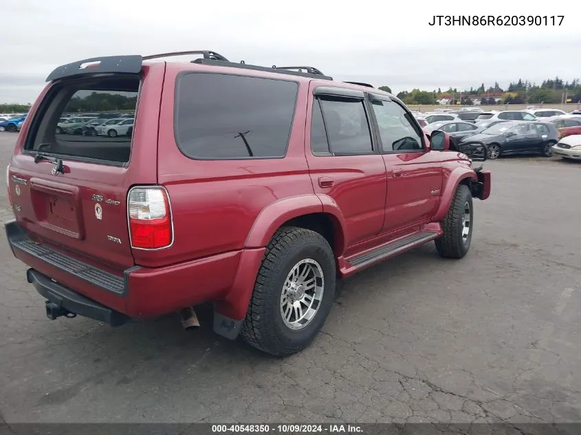 2002 Toyota 4Runner Sr5 VIN: JT3HN86R620390117 Lot: 40548350