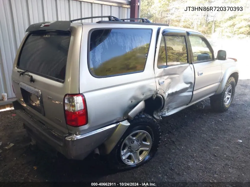 2002 Toyota 4Runner Sr5 VIN: JT3HN86R720370393 Lot: 40662911