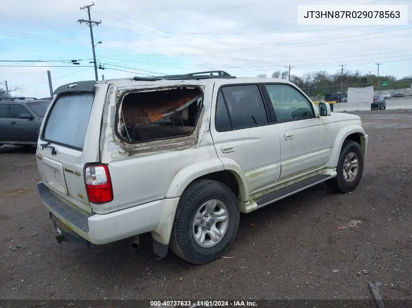 2002 Toyota 4Runner Limited V6 VIN: JT3HN87R029078563 Lot: 40737633