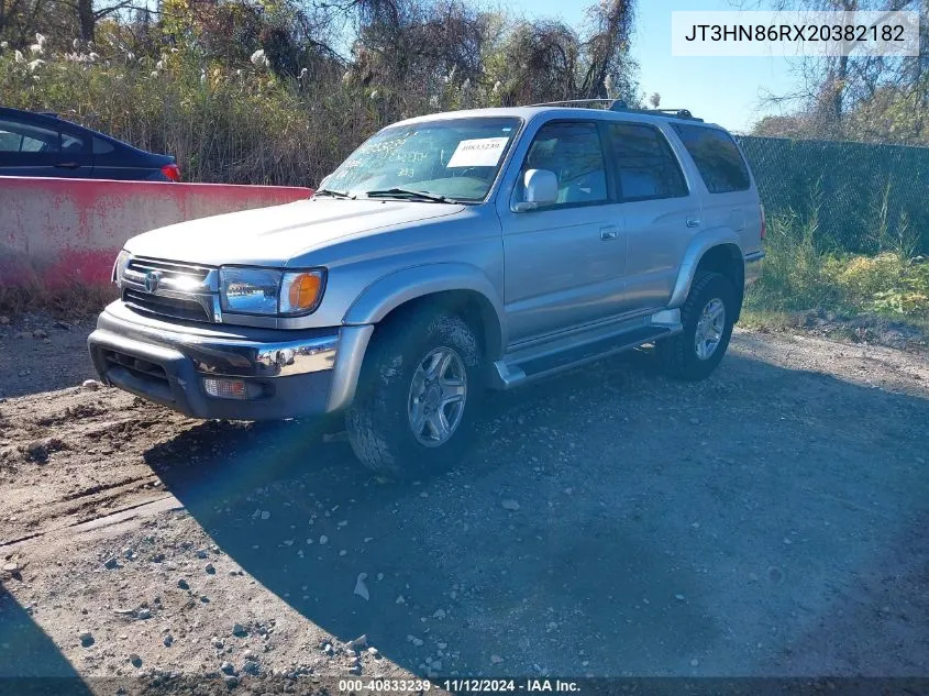 2002 Toyota 4Runner Sr5 V6 VIN: JT3HN86RX20382182 Lot: 40833239