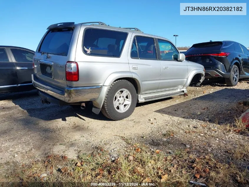 2002 Toyota 4Runner Sr5 V6 VIN: JT3HN86RX20382182 Lot: 40833239