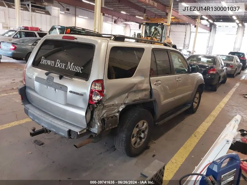 2003 Toyota 4Runner Sr5 V6 VIN: JTEZU14R130001037 Lot: 39741635