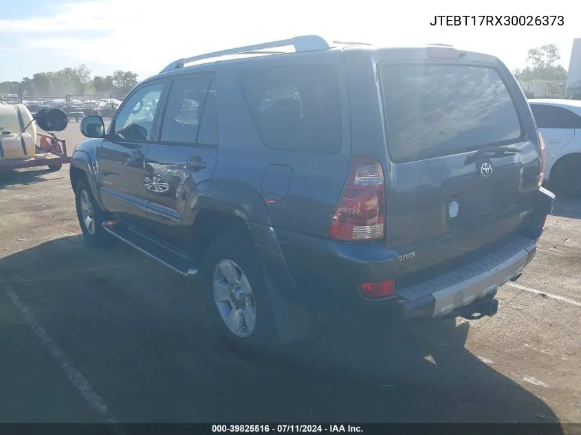 JTEBT17RX30026373 2003 Toyota 4Runner Limited V8