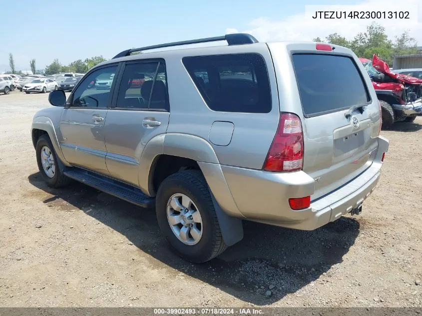 2003 Toyota 4Runner Sr5 V6 VIN: JTEZU14R230013102 Lot: 39902493