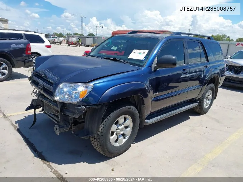 2003 Toyota 4Runner Sr5 V6 VIN: JTEZU14R238008757 Lot: 40208935