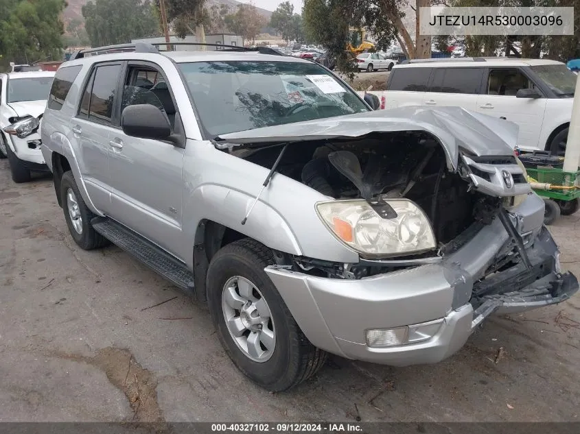 2003 Toyota 4Runner Sr5 V6 VIN: JTEZU14R530003096 Lot: 40327102