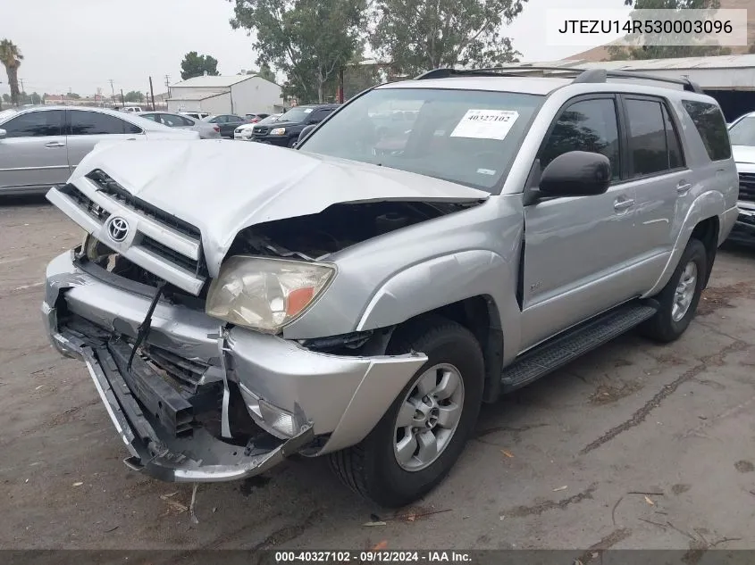 2003 Toyota 4Runner Sr5 V6 VIN: JTEZU14R530003096 Lot: 40327102