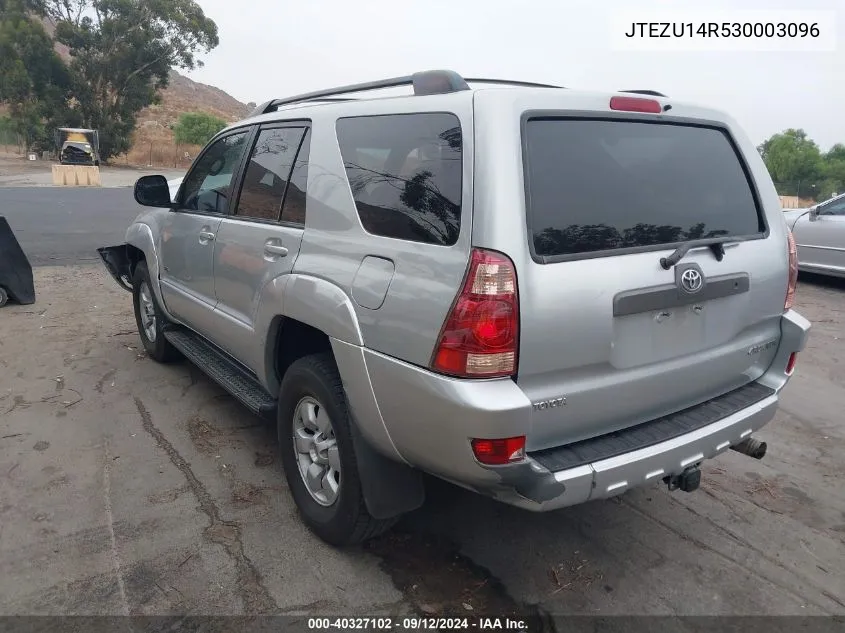 2003 Toyota 4Runner Sr5 V6 VIN: JTEZU14R530003096 Lot: 40327102