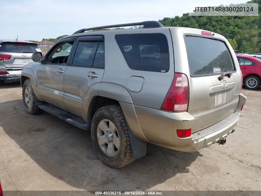 JTEBT14R830020124 2003 Toyota 4Runner Sr5 V8