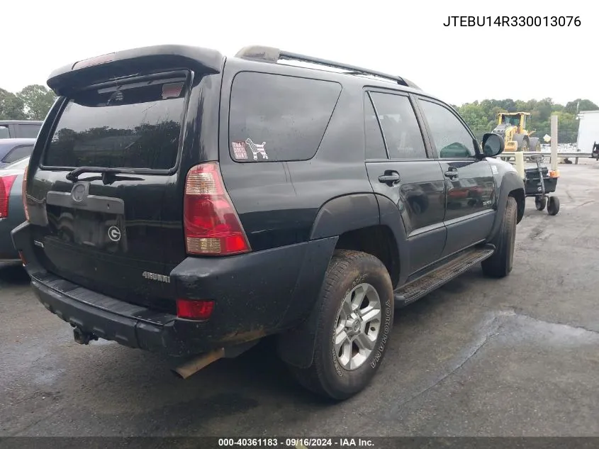 2003 Toyota 4Runner Sr5 V6 VIN: JTEBU14R330013076 Lot: 40361183