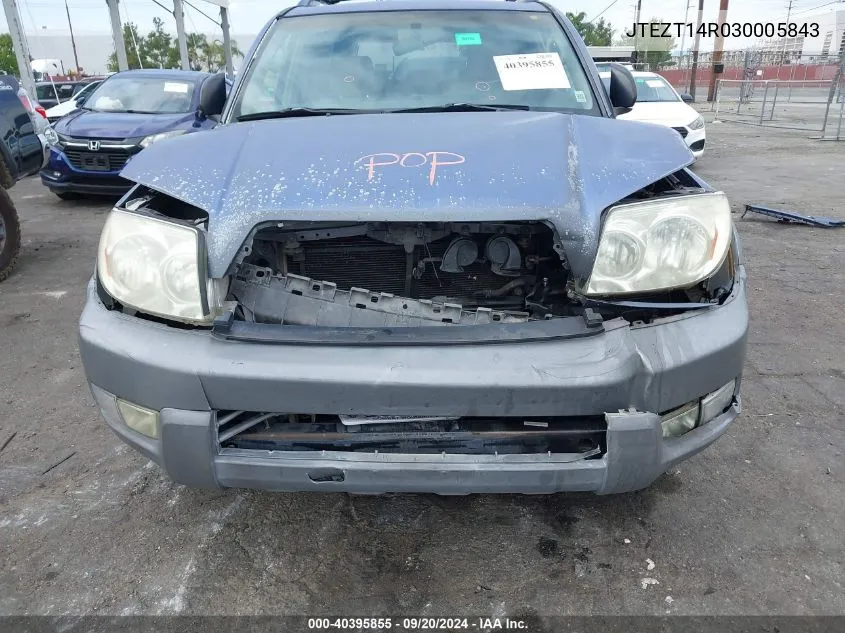 JTEZT14R030005843 2003 Toyota 4Runner Sr5 V8