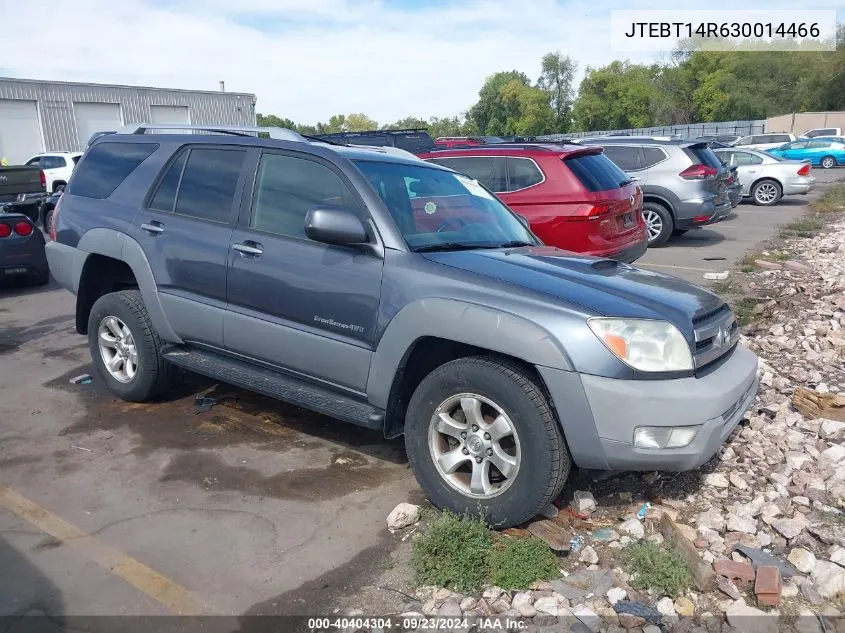 2003 Toyota 4Runner Sr5 Sport V8 VIN: JTEBT14R630014466 Lot: 40404304