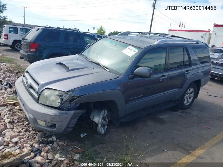 2003 Toyota 4Runner Sr5 Sport V8 VIN: JTEBT14R630014466 Lot: 40404304