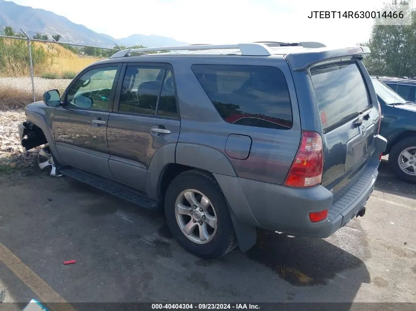 2003 Toyota 4Runner Sr5 Sport V8 VIN: JTEBT14R630014466 Lot: 40404304