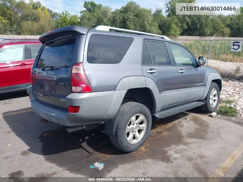 2003 Toyota 4Runner Sr5 Sport V8 VIN: JTEBT14R630014466 Lot: 40404304