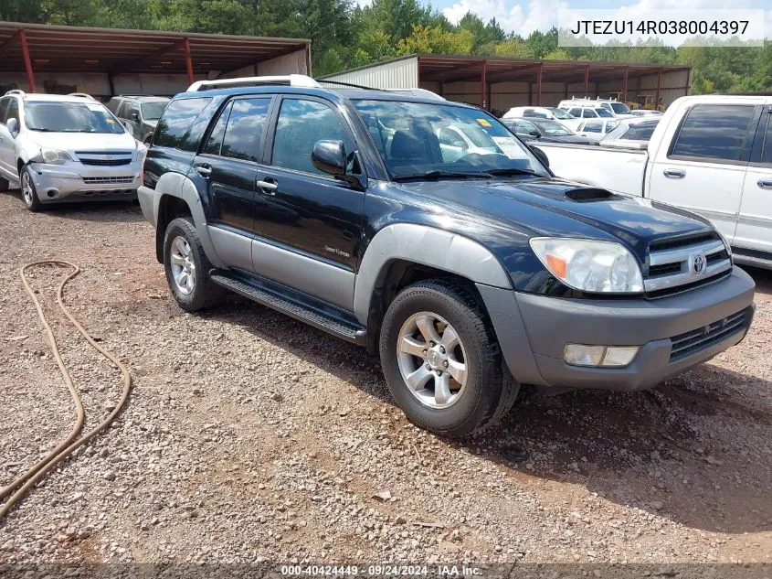 2003 Toyota 4Runner Sr5 Sport V6 VIN: JTEZU14R038004397 Lot: 40424449