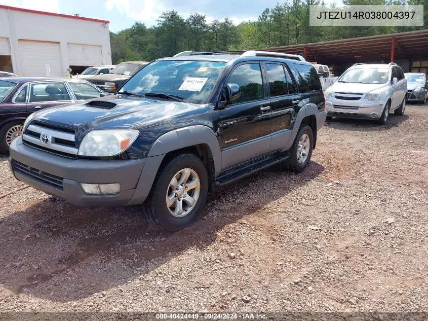 2003 Toyota 4Runner Sr5 Sport V6 VIN: JTEZU14R038004397 Lot: 40424449