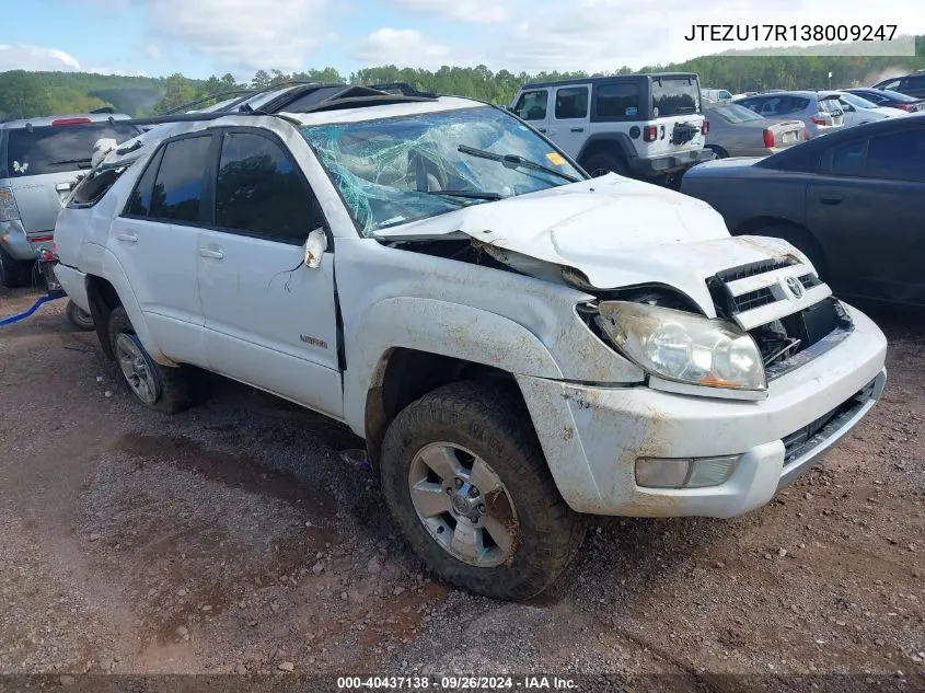 2003 Toyota 4Runner Limited VIN: JTEZU17R138009247 Lot: 40437138