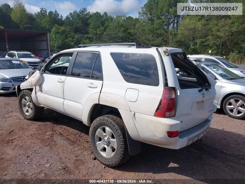 2003 Toyota 4Runner Limited VIN: JTEZU17R138009247 Lot: 40437138