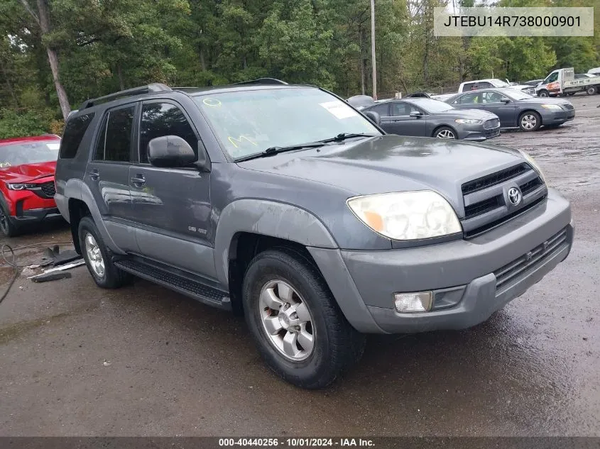 2003 Toyota 4Runner Sr5 V6 VIN: JTEBU14R738000901 Lot: 40440256