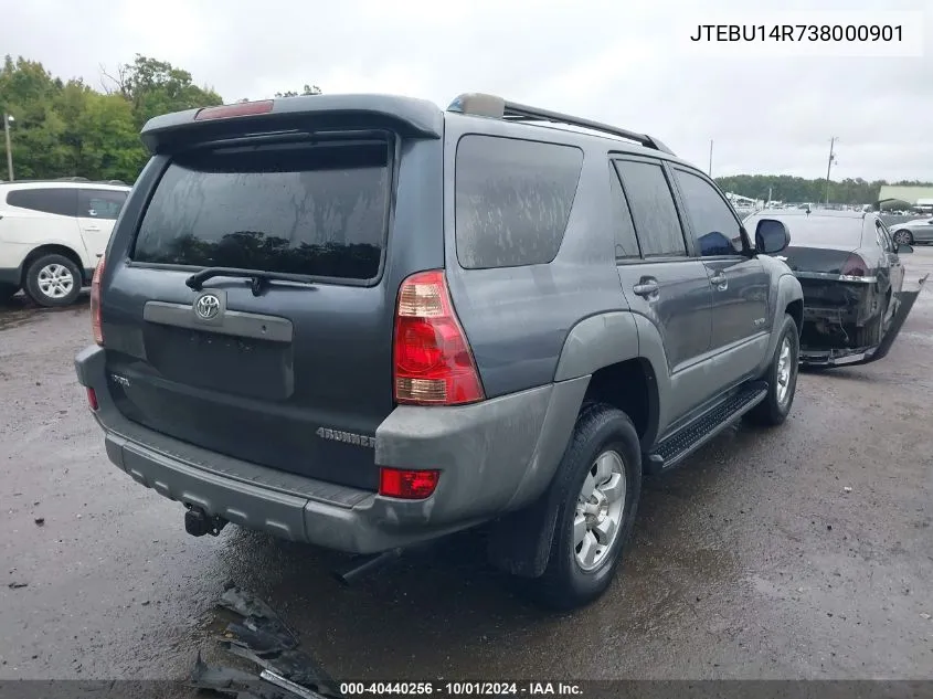 2003 Toyota 4Runner Sr5 V6 VIN: JTEBU14R738000901 Lot: 40440256