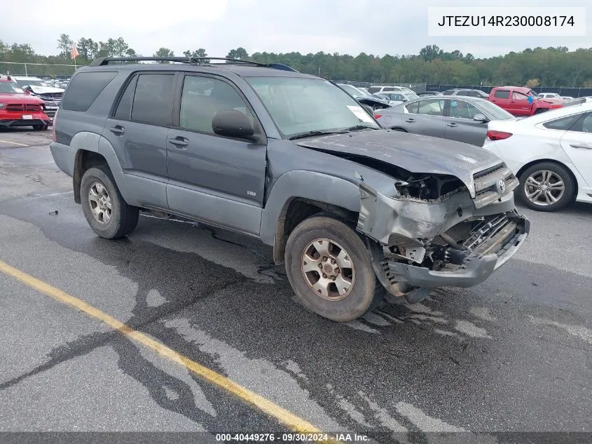 2003 Toyota 4Runner Sr5/Sport VIN: JTEZU14R230008174 Lot: 40449276