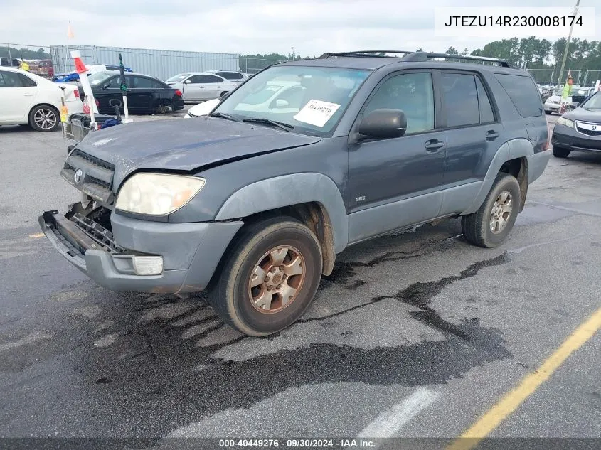 2003 Toyota 4Runner Sr5/Sport VIN: JTEZU14R230008174 Lot: 40449276