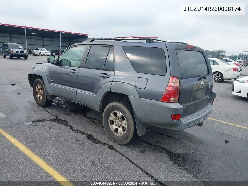 2003 Toyota 4Runner Sr5/Sport VIN: JTEZU14R230008174 Lot: 40449276