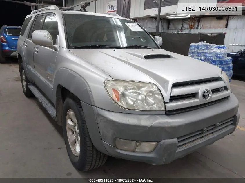 JTEZT14R030006331 2003 Toyota 4Runner Sr5 Sport V8