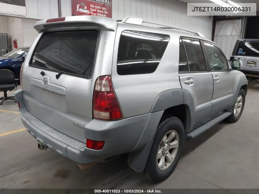 JTEZT14R030006331 2003 Toyota 4Runner Sr5 Sport V8