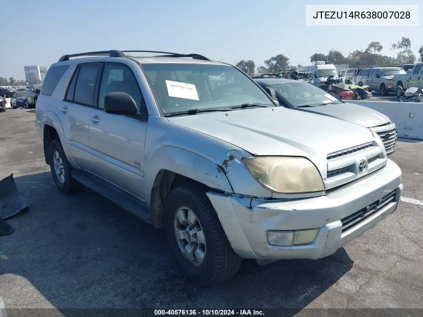 2003 Toyota 4Runner Sr5 V6 VIN: JTEZU14R638007028 Lot: 40576136