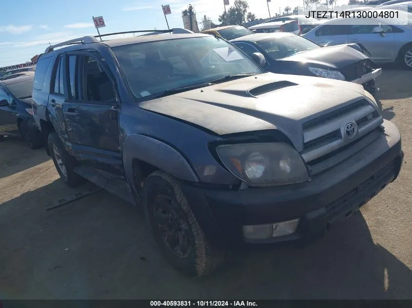 2003 Toyota 4Runner Sr5 Sport V8 VIN: JTEZT14R130004801 Lot: 40593831