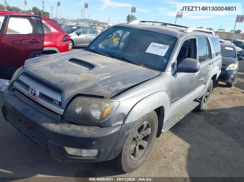 2003 Toyota 4Runner Sr5 Sport V8 VIN: JTEZT14R130004801 Lot: 40593831