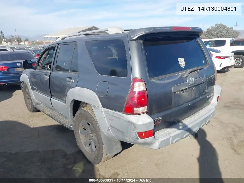 2003 Toyota 4Runner Sr5 Sport V8 VIN: JTEZT14R130004801 Lot: 40593831