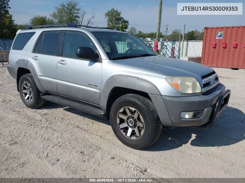 2003 Toyota 4Runner Sr5 V6 VIN: JTEBU14R530009353 Lot: 40593938