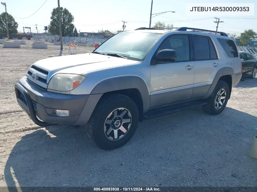 2003 Toyota 4Runner Sr5 V6 VIN: JTEBU14R530009353 Lot: 40593938