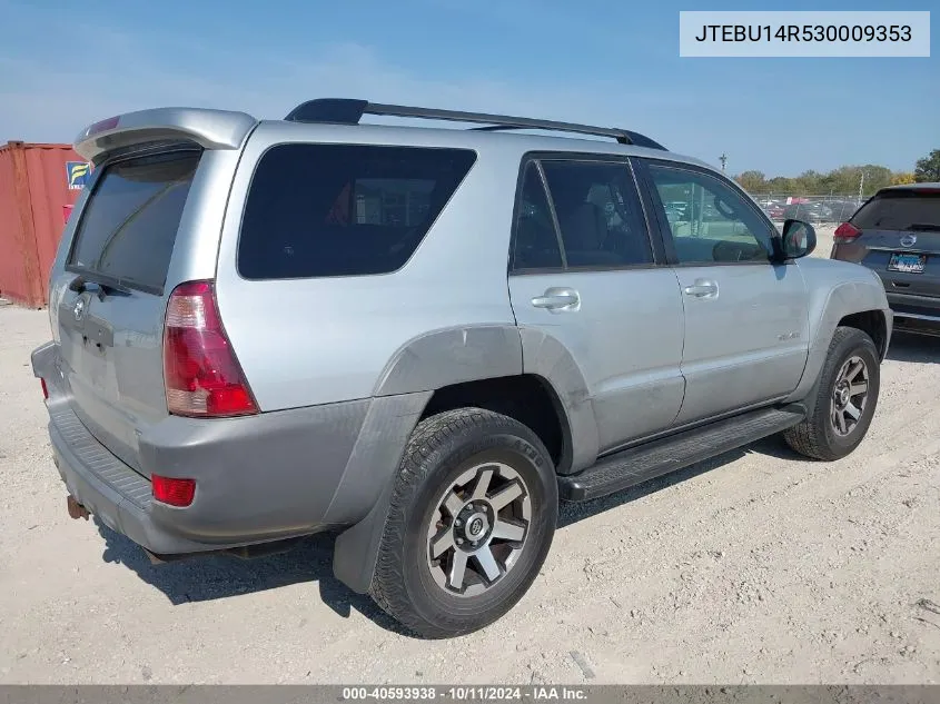 2003 Toyota 4Runner Sr5 V6 VIN: JTEBU14R530009353 Lot: 40593938