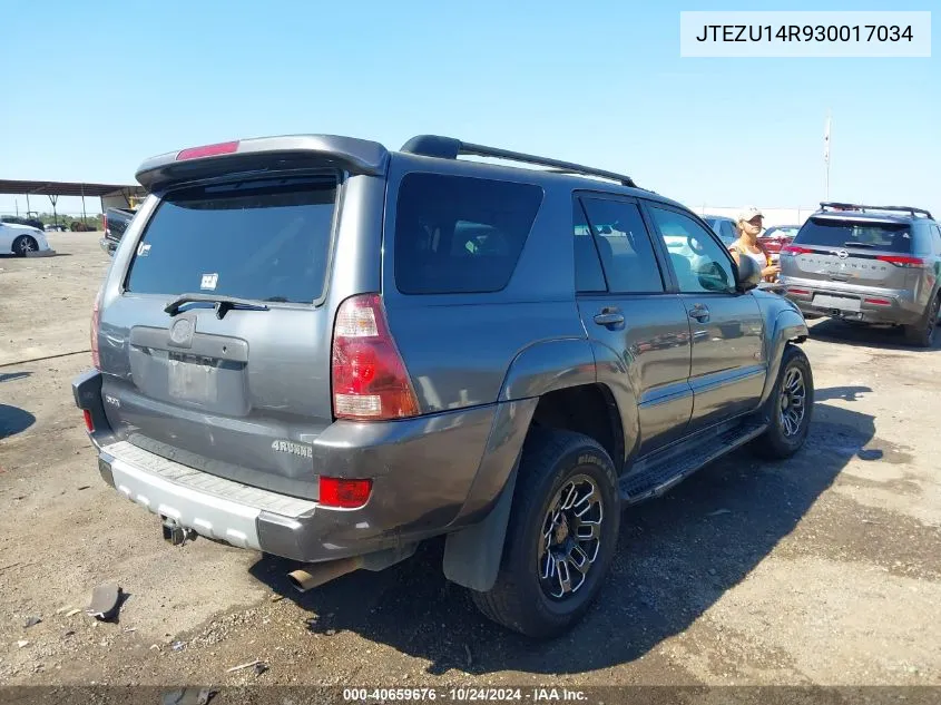 2003 Toyota 4Runner Sr5 V6 VIN: JTEZU14R930017034 Lot: 40659676