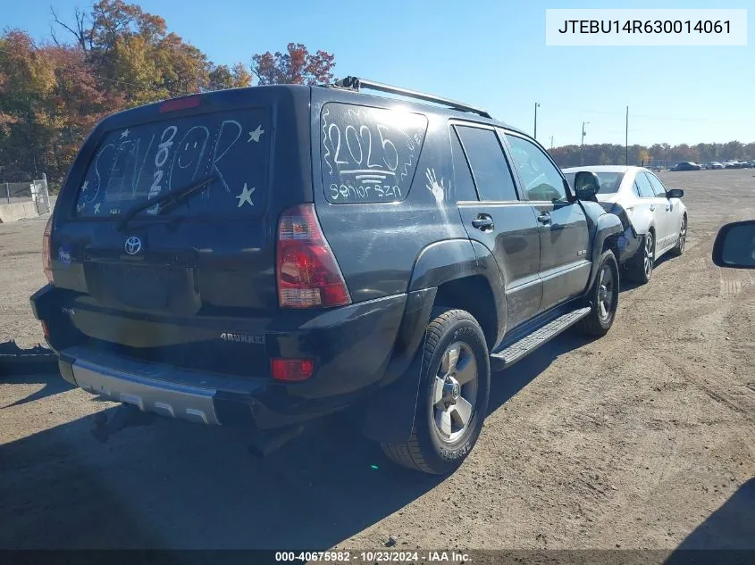 2003 Toyota 4Runner Sr5 V6 VIN: JTEBU14R630014061 Lot: 40675982