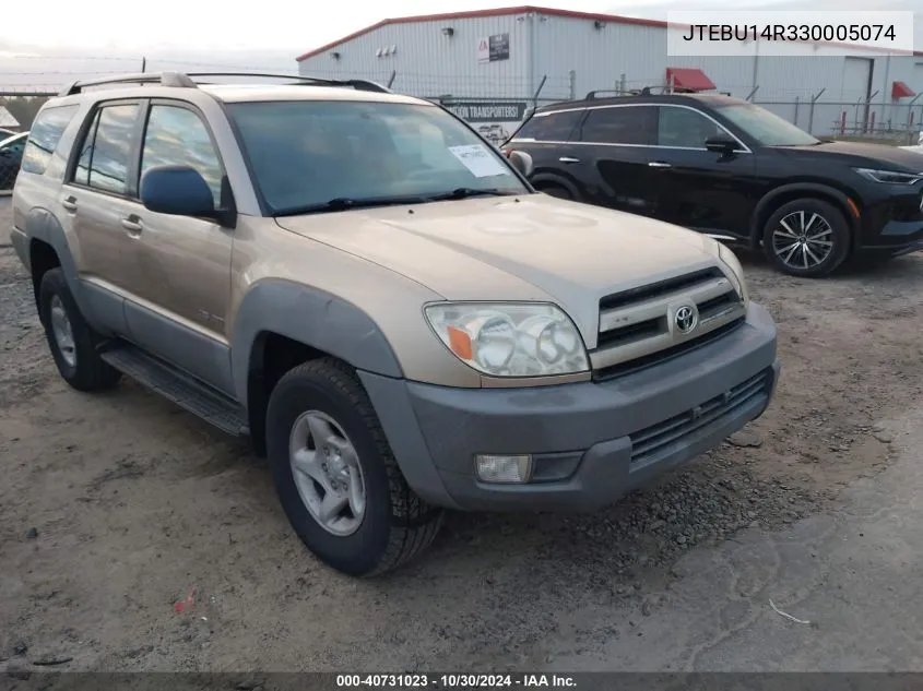 2003 Toyota 4Runner Sr5/Sport VIN: JTEBU14R330005074 Lot: 40731023