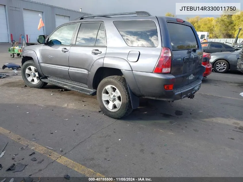 2003 Toyota 4Runner Sr5 V6 VIN: JTEBU14R330011750 Lot: 40785500