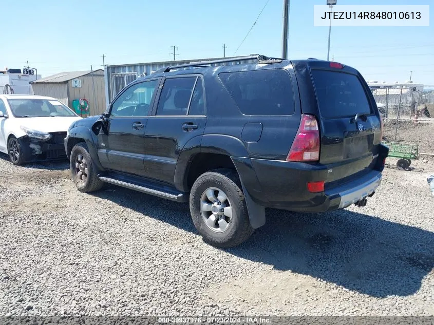 2004 Toyota 4Runner Sr5 V6 VIN: JTEZU14R848010613 Lot: 39937976