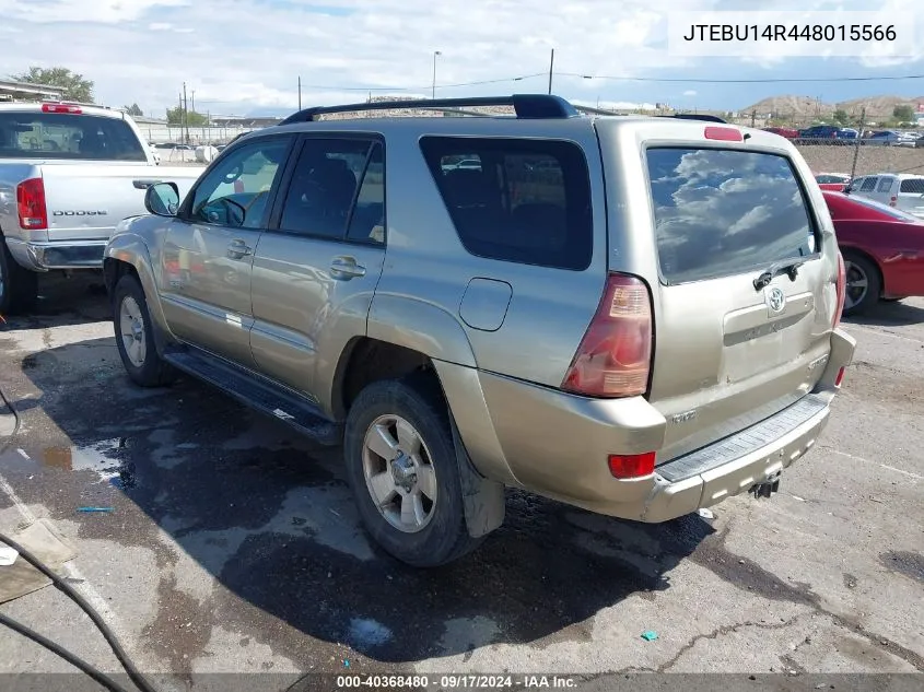 2004 Toyota 4Runner Sr5 V6 VIN: JTEBU14R448015566 Lot: 40368480