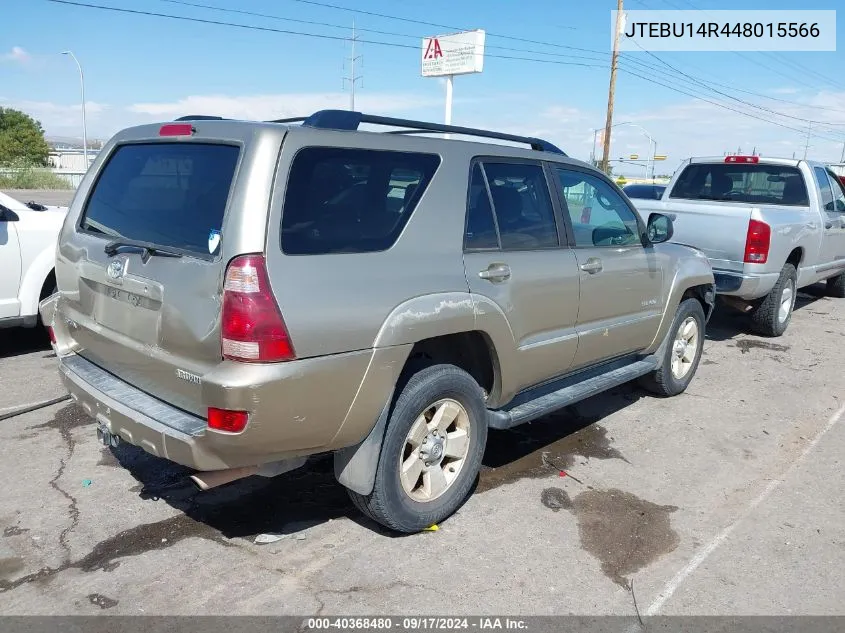 2004 Toyota 4Runner Sr5 V6 VIN: JTEBU14R448015566 Lot: 40368480