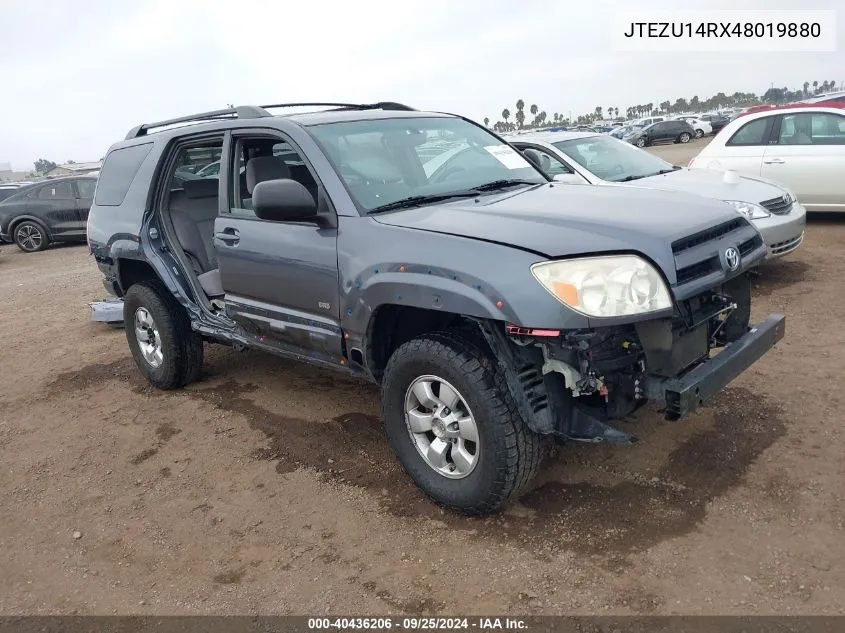 2004 Toyota 4Runner Sr5 V6 VIN: JTEZU14RX48019880 Lot: 40436206