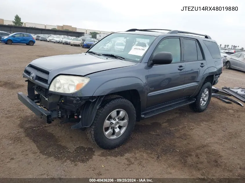 2004 Toyota 4Runner Sr5 V6 VIN: JTEZU14RX48019880 Lot: 40436206